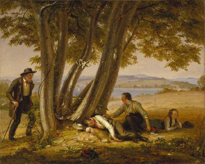 William Sidney Mount Caught Napping (Boys Caught Napping in a Field) France oil painting art